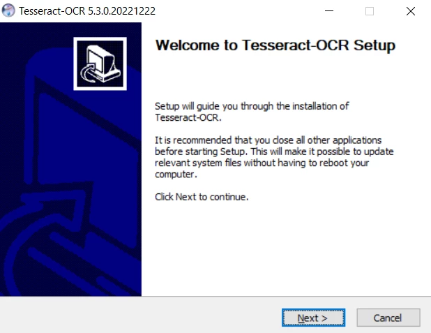 Install Tesseract, Figure 3: Tesseract OCR